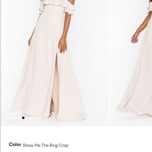 Bridesmaid…worn once. Show me the ring in Crisp Emma.